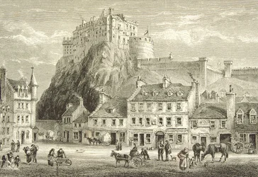 Château et Grassmarket, Édimbourg vers 1880, de 